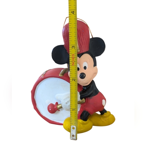 Vintage Mickey Mouse Drummer Ornament Walt Disney Christmas 1990s Hallmark - Picture 9 of 10
